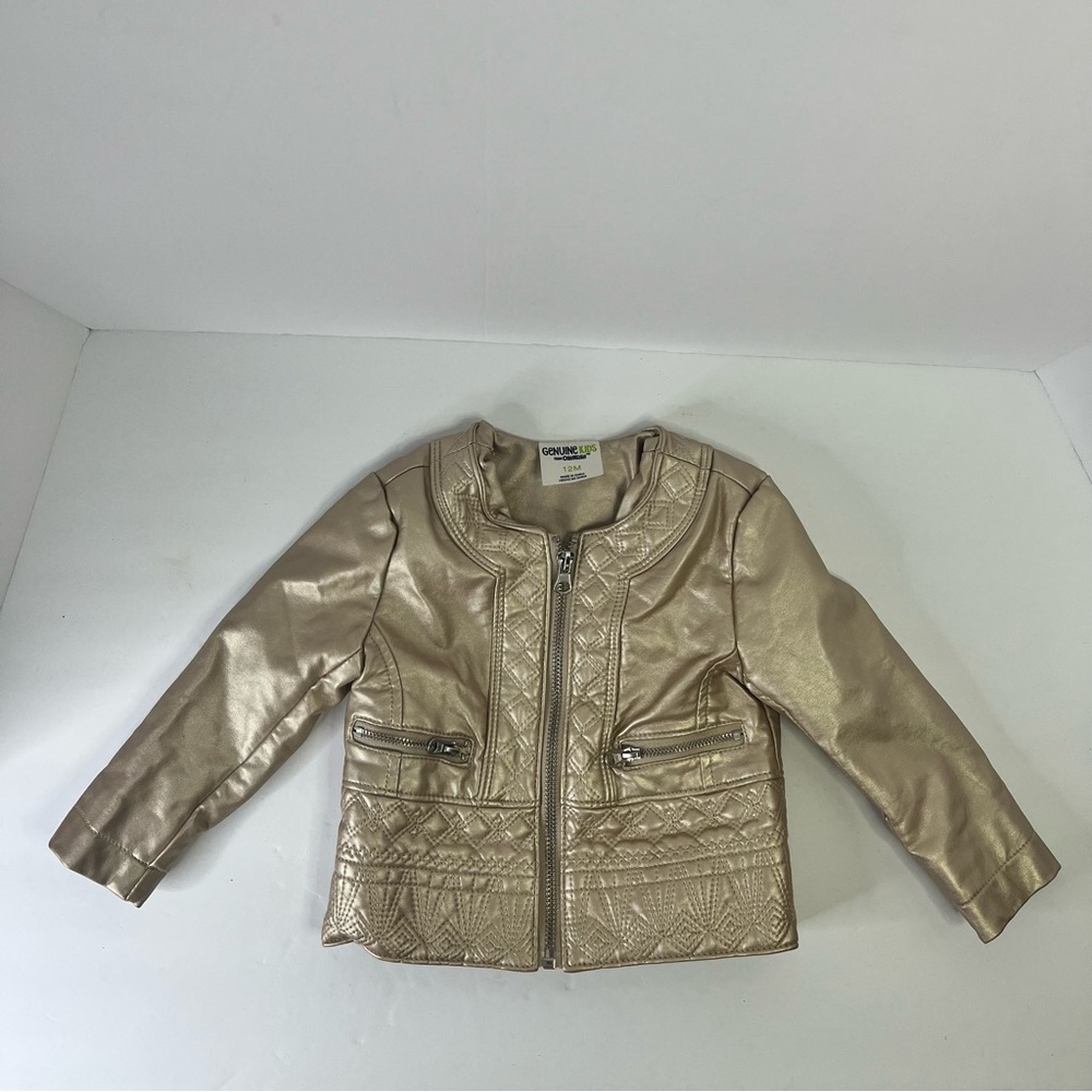 Genuine Kids‎ from OshKosh Toddler Girls Faux Leather Jacket - 12 Months.
